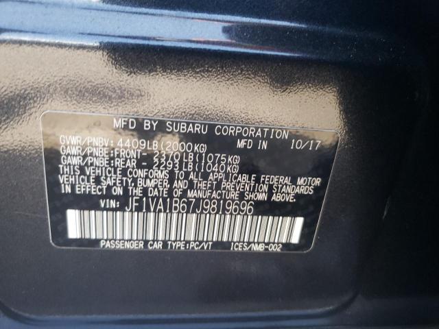 Photo 10 from auction – 2018 SUBARU WRX with VIN JF1VA1B67J9819696