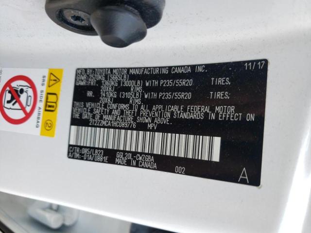 Photo 10 from auction – 2017 LEXUS RX 350 BAS with VIN 2T2ZZMCA1HC089776