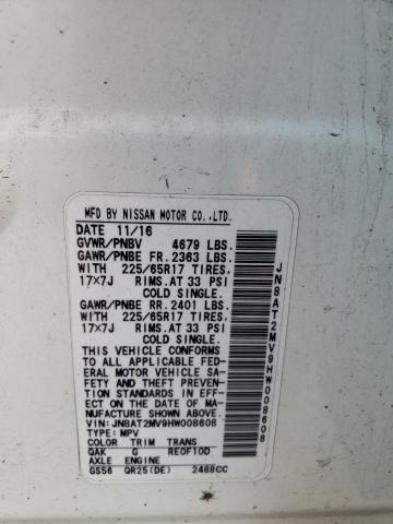 Photo 10 from auction – 2017 NISSAN ROGUE with VIN JN8AT2MV9HW008608