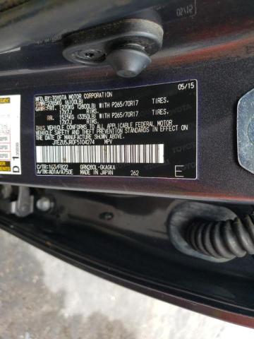 Photo 10 from auction – 2015 TOYOTA 4RUNNER SR with VIN JTEZU5JR0F5104274