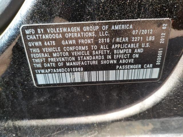 Photo 10 from auction – 2013 VOLKSWAGEN PASSAT S with VIN 1VWAP7A36DC010969