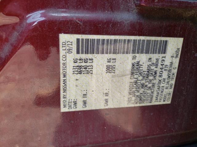Foto 10 de la subasta – 2013 NISSAN MAXIMA S con VIN 1N4AA5AP3DC804491