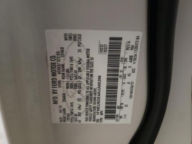 Photo 10 from auction – 2010 FORD EXPLORER X with VIN 1FMEU6DE4AUA66396