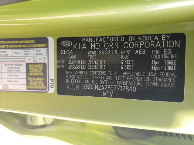 Photo 10 from auction – 2014 KIA SOUL with VIN KNDJN2A28E7712840