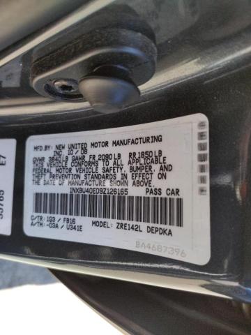 Photo 10 from auction – 2009 TOYOTA COROLLA BA with VIN 1NXBU40E09Z126165