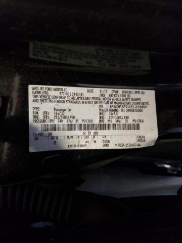 Photo 10 from auction – 2014 FORD FOCUS SE with VIN 1FADP3F2XEL219891