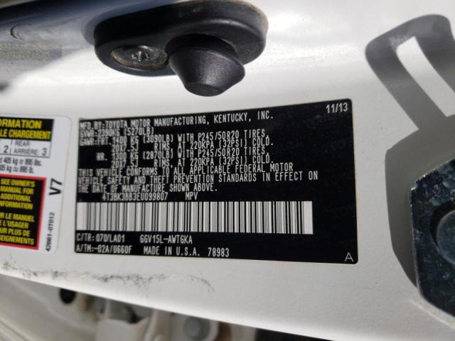 Photo 10 from auction – 2014 TOYOTA VENZA LE with VIN 4T3BK3BB3EU099807