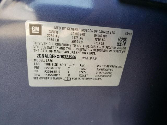 Photo 10 from auction – 2013 CHEVROLET EQUINOX LS with VIN 2GNALBEKXD6323509
