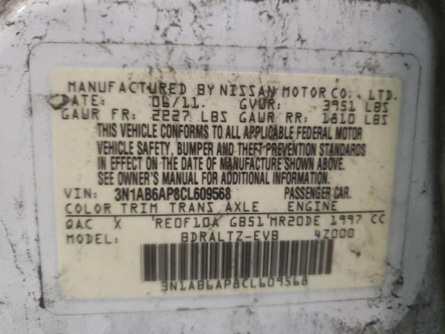 Photo 10 from auction – 2012 NISSAN SENTRA 2.0 with VIN 3N1AB6AP8CL609568