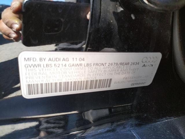 Photo 10 from auction – 2005 AUDI A6 3.2 QUA with VIN WAUDG74F85N072852