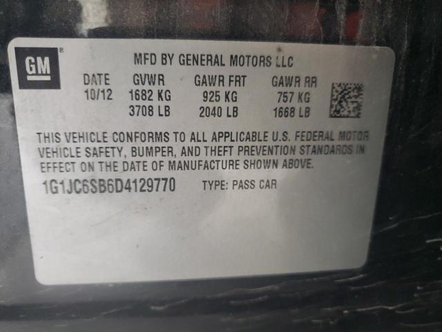 Photo 10 from auction – 2013 CHEVROLET SONIC LT with VIN 1G1JC6SB6D4129770