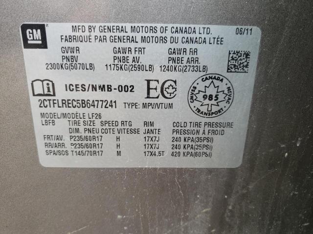 Photo 10 from auction – 2011 GMC TERRAIN SL with VIN 2CTFLREC5B6477241