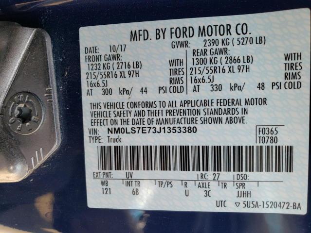Photo 10 from auction – 2018 FORD TRANSIT with VIN NM0LS7E73J1353380