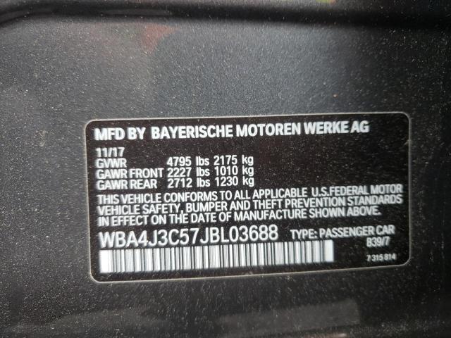 Photo 10 from auction – 2018 BMW 430XI GRAN with VIN WBA4J3C57JBL03688