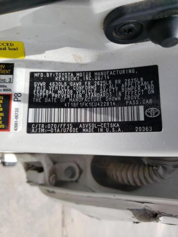 Photo 10 from auction – 2014 TOYOTA CAMRY L with VIN 4T1BF1FK1EU422814