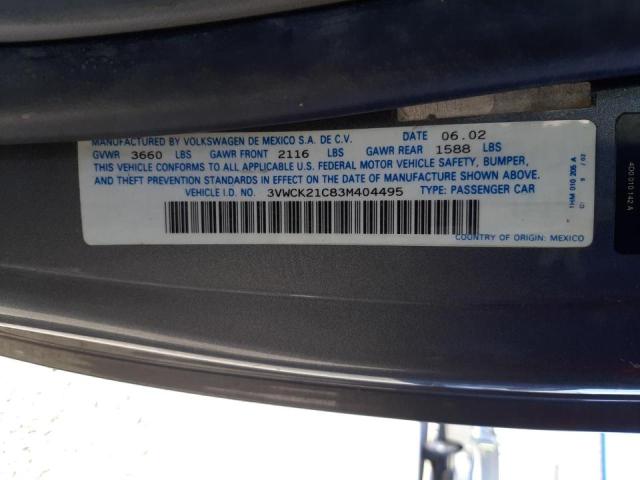 Photo 10 from auction – 2003 VOLKSWAGEN BEETLE with VIN 3VWCK21C83M404495