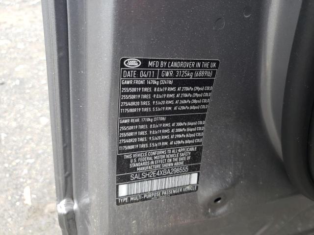 Photo 10 from auction – 2011 LAND ROVER RANGE ROVE with VIN SALSH2E4XBA298555