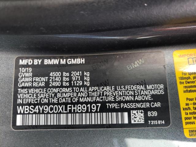 Photo 10 from auction – 2020 BMW M4 with VIN WBS4Y9C0XLFH89197