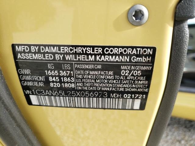 Photo 10 from auction – 2005 CHRYSLER CROSSFIRE with VIN 1C3AN65L25X056973