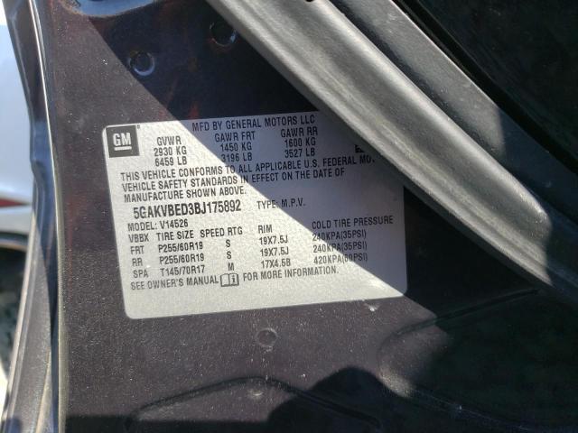 Photo 10 from auction – 2011 BUICK ENCLAVE CX with VIN 5GAKVBED3BJ175892