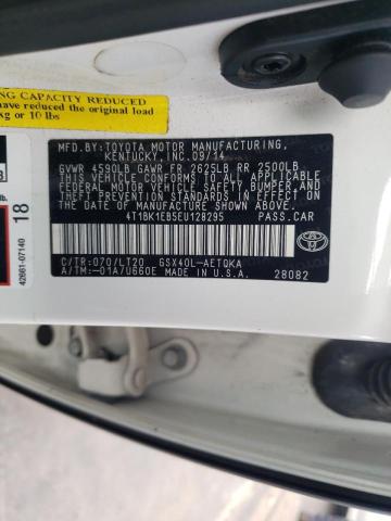 Photo 10 from auction – 2014 TOYOTA AVALON BAS with VIN 4T1BK1EB5EU128295