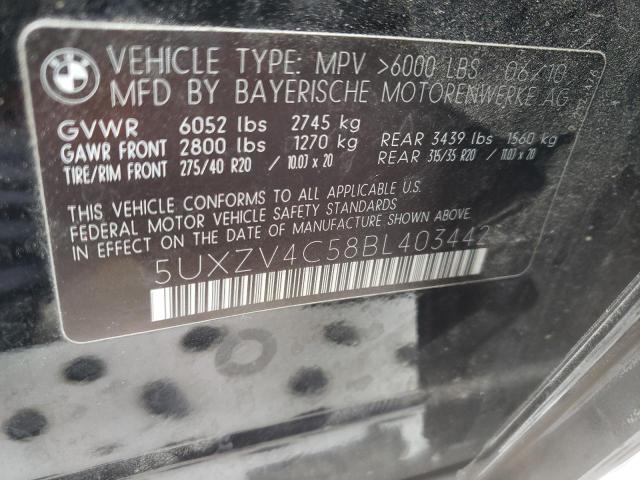 Photo 10 from auction – 2011 BMW X5 XDRIVE3 with VIN 5UXZV4C58BL403442
