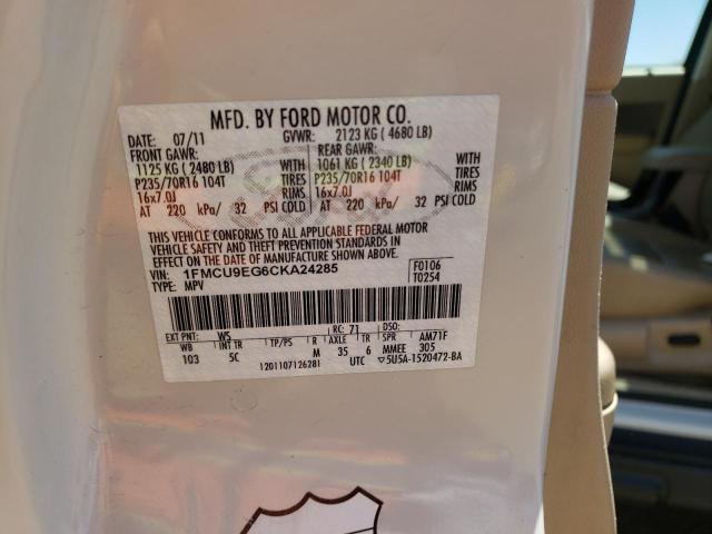 Photo 10 from auction – 2012 FORD ESCAPE LIM with VIN 1FMCU9EG6CKA24285