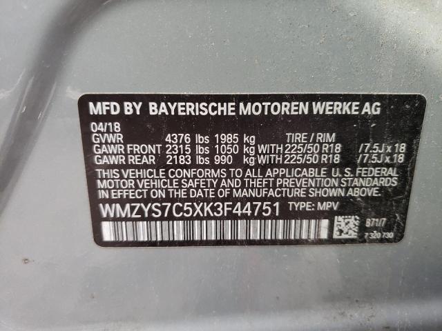 Photo 10 from auction – 2019 MINI COOPER COU with VIN WMZYS7C5XK3F44751