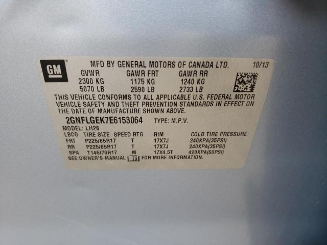 Photo 10 from auction – 2014 CHEVROLET EQUINOX LT with VIN 2GNFLGEK7E6153064