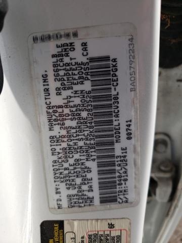 Photo 10 from auction – 2004 TOYOTA CAMRY LE with VIN 4T1BE32K84U283526