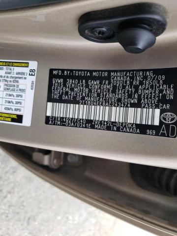 Photo 10 from auction – 2010 TOYOTA COROLLA BA with VIN 2T1BU4EE8AC243474