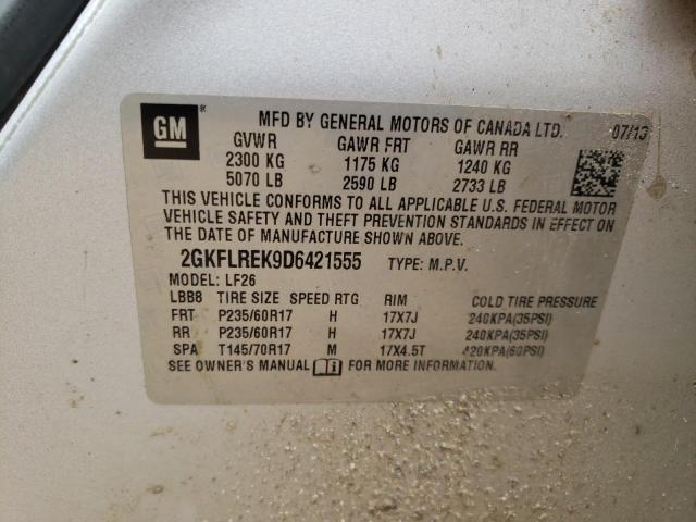 Photo 10 from auction – 2013 GMC TERRAIN SL with VIN 2GKFLREK9D6421555