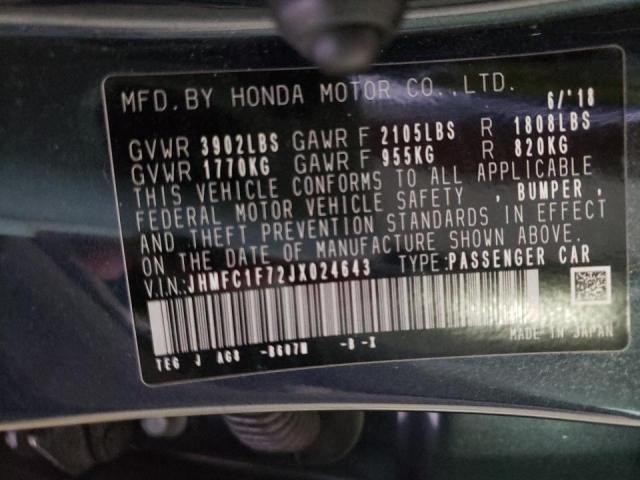 Photo 10 from auction – 2018 HONDA CIVIC EXL with VIN JHMFC1F72JX024643