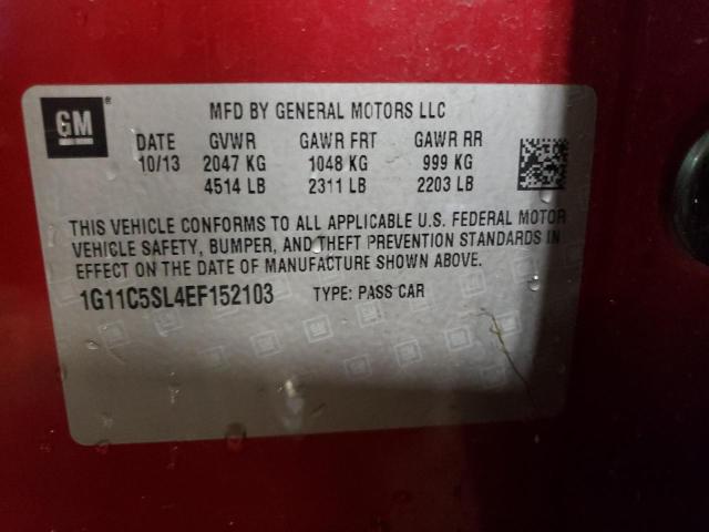 Photo 10 from auction – 2014 CHEVROLET MALIBU 1LT with VIN 1G11C5SL4EF152103