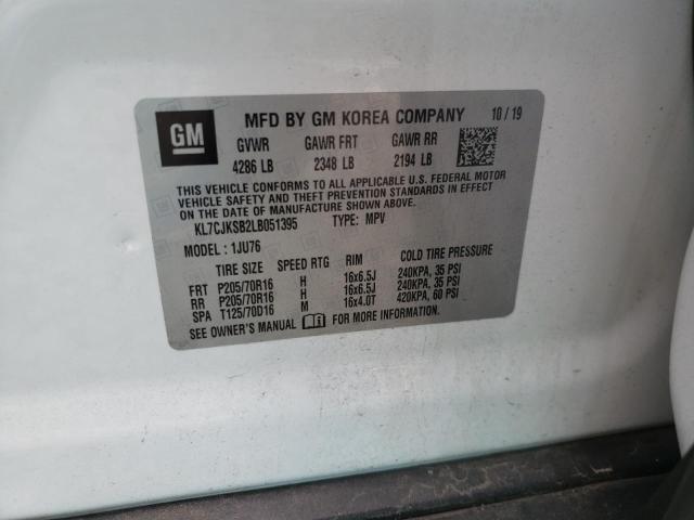 Photo 10 from auction – 2020 CHEVROLET TRAX LS with VIN KL7CJKSB2LB051395