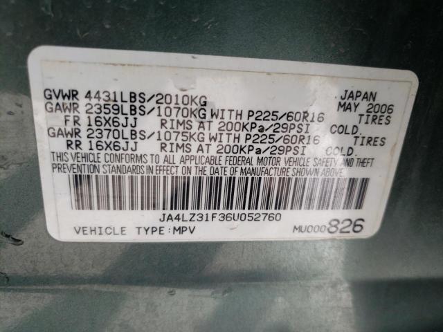 Photo 10 from auction – 2006 MITSUBISHI OUTLANDER with VIN JA4LZ31F36U052760