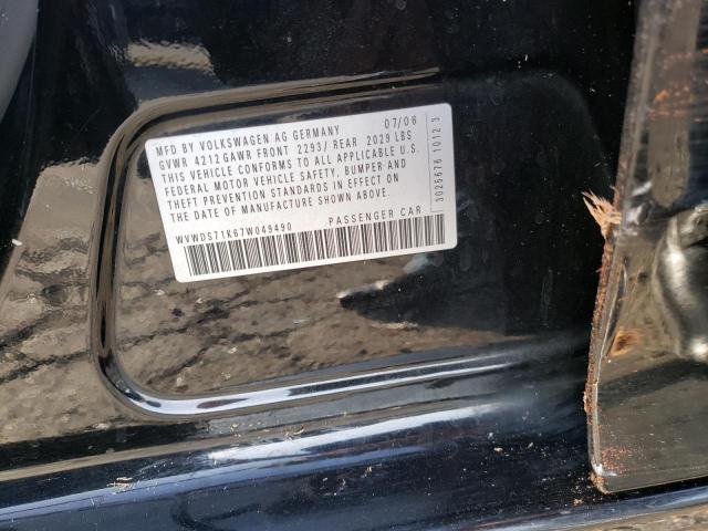 Photo 10 from auction – 2007 VOLKSWAGEN RABBIT with VIN WVWDS71K67W049490