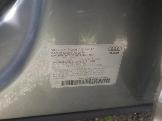 Photo 10 from auction – 2011 AUDI Q5 with VIN WA1LFAFP5BA100897