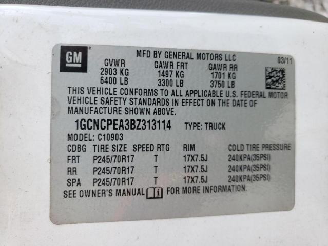 Photo 10 from auction – 2011 CHEVROLET SILVERADO with VIN 1GCNCPEA3BZ313114