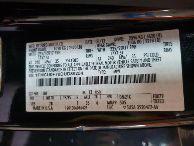 Photo 10 from auction – 2013 FORD ESCAPE S with VIN 1FMCU0F70DUD89254
