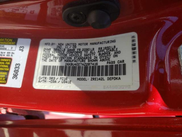 Photo 10 from auction – 2010 TOYOTA COROLLA BA with VIN 1NXBU4EE7AZ287416