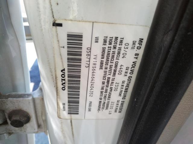 Photo 10 from auction – 2004 VOLVO S60 with VIN YV1RS64A642404352