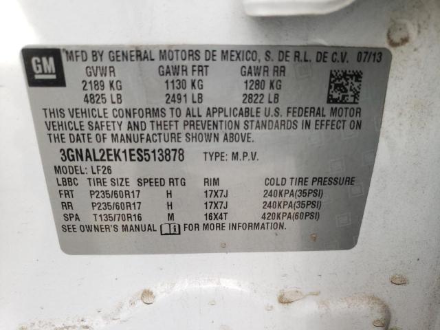 Photo 10 from auction – 2014 CHEVROLET CAPTIVA LS with VIN 3GNAL2EK1ES513878