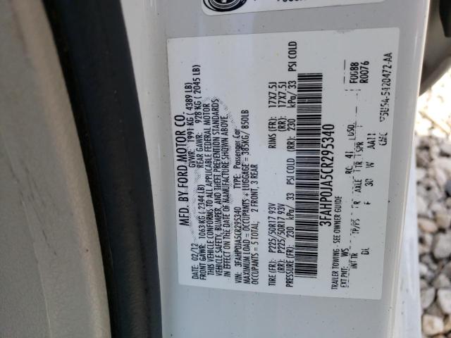 Photo 10 from auction – 2012 FORD FUSION SEL with VIN 3FAHP0JA5CR295340