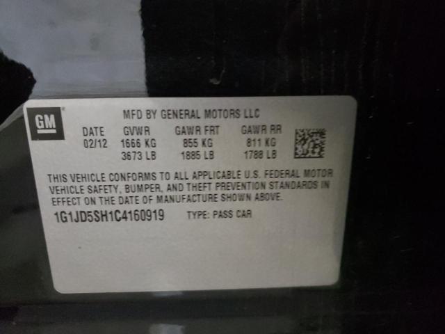 Photo 10 from auction – 2012 CHEVROLET SONIC LT with VIN 1G1JD5SH1C4160919