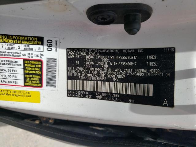 Photo 10 from auction – 2017 TOYOTA SIENNA with VIN 5TDZZ3DC4HS805057