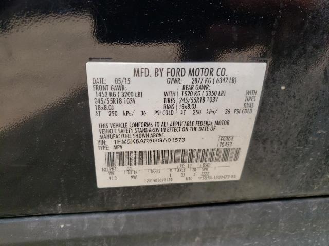 Photo 10 from auction – 2016 FORD EXPLORER with VIN 1FM5K8AR5GGA01573