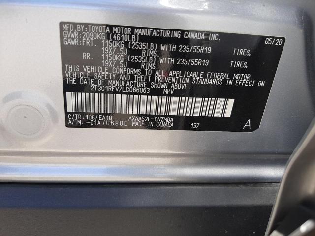 Photo 10 from auction – 2020 TOYOTA RAV4 XLE P with VIN 2T3C1RFV7LC066063