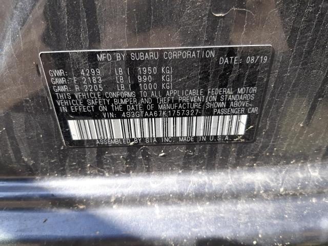 Photo 10 from auction – 2019 SUBARU IMPREZA with VIN 4S3GTAA67K1757327