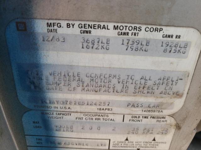 Photo 10 from auction – 1984 CHEVROLET CORVETTE with VIN 1G1AY0782E5126257